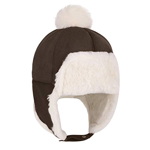 Ylucky Baby Winter Ushanka Trooper Hat Earflap Cap Suede Fabric Russian Trapper Hats Infant Boys Girls Beanie Hat #TOP11
