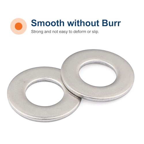 LordHardware 1/2'' Flat Washers OD 1-1/16'' 304 Stainless Steel Washers SAE Metal Washers,Pack of 50