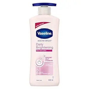 Vaseline Healthy Bright Body Lotion 400 ml, Daily Brightening Moisturizer with Sunscreen for Dry Skin, Gives Non-Greasy Glowing Skin – For Men & Women at Rs. 226