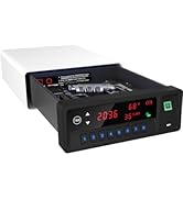 QINGENO Biometric Gun Safe,Clock Smart Safe with Temp,Humidity,Battery Remaining Drawer Gun Safe ...