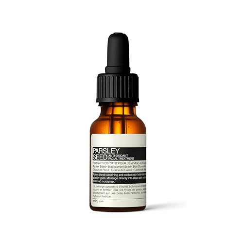 Aesop Parsley Seed Anti-Oxidant Facial Treatment | Vitamin E to Nourish, Fortify, Revive the Skin | 15mL / 0.5 oz