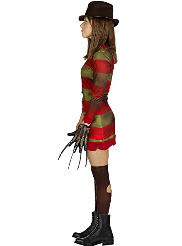 Funidelia | Disfraz de Freddy Krueger con sombrero - Pesadilla en Elm Street para mujer ▶ Disfraz para adultos y divertidos accesorios para Fiestas, Carnaval y Halloween - Rojo 6 Funidelia | Disfraz de Freddy Krueger con sombrero - Pesadilla en Elm Street para mujer ▶ Disfraz para adultos y divertidos accesorios para Fiestas, Carnaval y Halloween - Rojo - Imagen 7