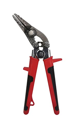 Zeluga Zl180 3.25In. Curverd Jaw Offset Sheet Metal Hand Seamer, Sheet Metal Bender Tools For Flattening Metal, Red/Black #TOP16