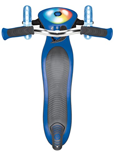 Globber Elite Prime (Flashing Head Deck + Light Up Wheel W/Anodized Tbar) 444-800 Navy Blue Translucent - Thumbnail 7