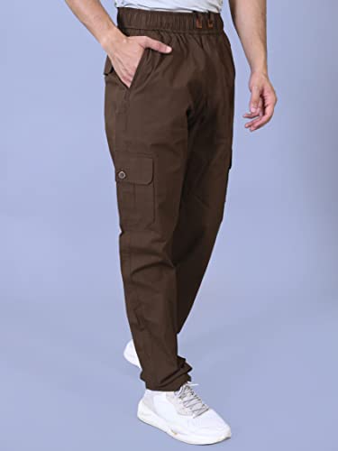 Image of Men's Cotton Solid Cargo Pant-5502