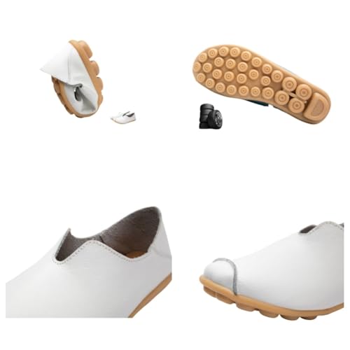 Women's Leather Flats ShoesLoafer Casual ComfortableWalking Breathable Walking Office Flat Shoes4