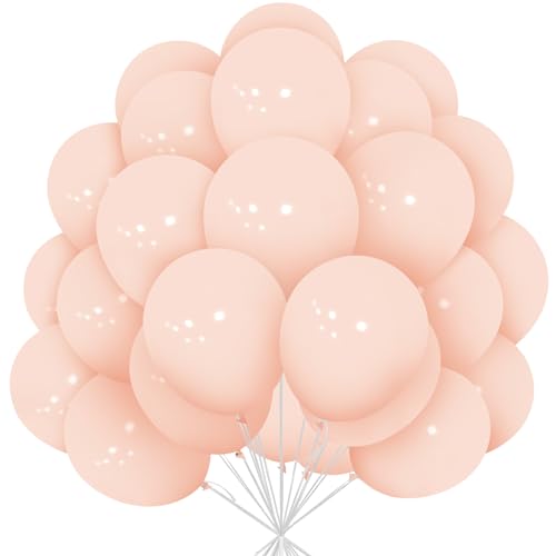 Globos Naranjas Pastel, 30 Globos de Látex de 12 Pulgadas de Globos Naranja Claro Bebé Macaron Helio con Cinta para Hombres Mujeres Niños Fiesta de Cumpleaños Baby Shower Boda Decoración de Bautizo