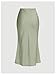 SOLY HUX Women's Satin Maxi Skirt Elegant Wrap High Waisted Ruched Fishtail Dressy Casual Skirts Mint Green Medium