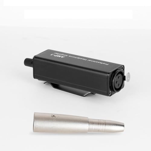 Pilipane in Ear Monitor Amplifier Portable Headphone Amp Audio Converter XLR to 3.5mm Plug Play Lossless Transmission for Band Performances Music Creation Aluminum Alloy 3.6inch