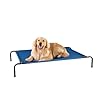Elevated Dog Bed for Large Dogs,Raised Dog Cots,Indoor & Outdoor Cooling Waterproof Pet Hammock with Washable Breathable Mesh,Blue 50in