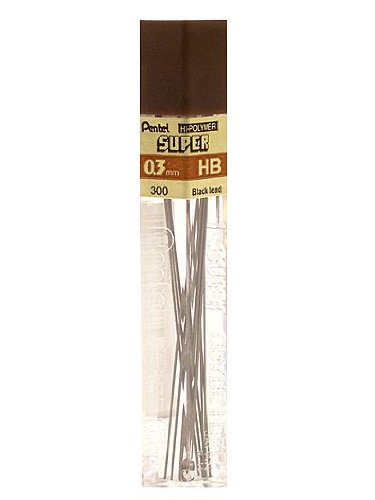 Pentel Super Hi-Polymer Lead Refill, 0.5mm, Fine, 4H, 144 Pieces of Lead (C505-4H),Gray