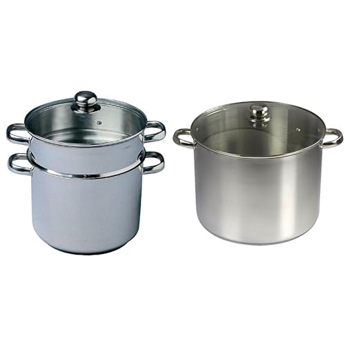 Baumalu Set Couscoussier 16 L + Marmite 19 L, inox, 30 et 32 cm