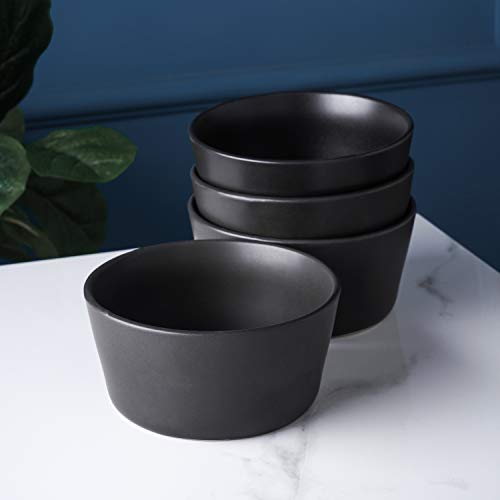 Image of Stone Lain Coupe Stoneware Set of 4, Bowls, Black Matte
