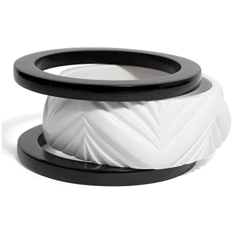 Pure Hands - Juego de 3 pulseras de resina gruesa para mujer Cover