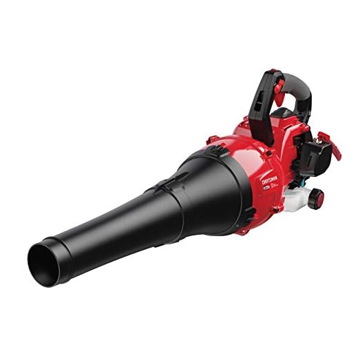 Craftsman B225 650 CFM 135 MPH 27cc, 2-Cycle Full-Crank Engine Mixed-Flow Gas Powered Leaf Blower, Liberty Red