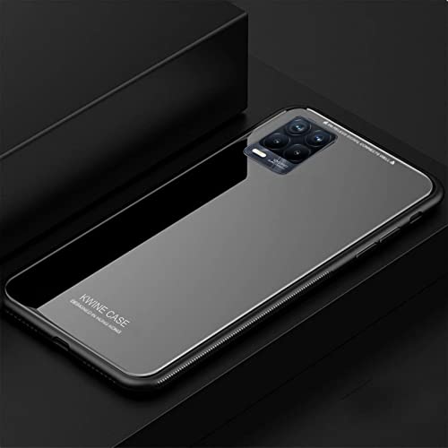 Image of Designerz hub Toughened Glass Back Case with Shockproof TPU Bumper Back Case Cover Compatible for Redmi 10 Prime - Black