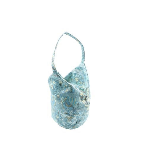 2Pcs Embroidered Handbag Crossbody Shoulder Bag, Women Drawstring Handbag Mobile Phone Bag Storage Bag, Blue4