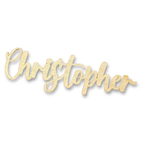 Customized Wooden Name Tags for Place Setting, Personalized Place Cards for Weddings, Bridal Showers and Events, Cursive Laser Cut Seating Cards