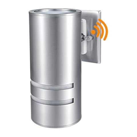 Outdoor Wall Lights, Exterior Dusk to Dawn Sensor Wall Lanterns, Stainless Steel Front Door Lights with E26 Base Socket, Anti-Rust Waterproof Up Down Wall Mount Lights for Porch Patio Garage Doorway Cover