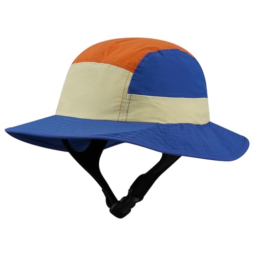 Image of CLAPE Surf Bucket Hat with Strap Waterproof Sun UPF 50+ Bucket Hat Packable Brimmed Boonie for Women Men