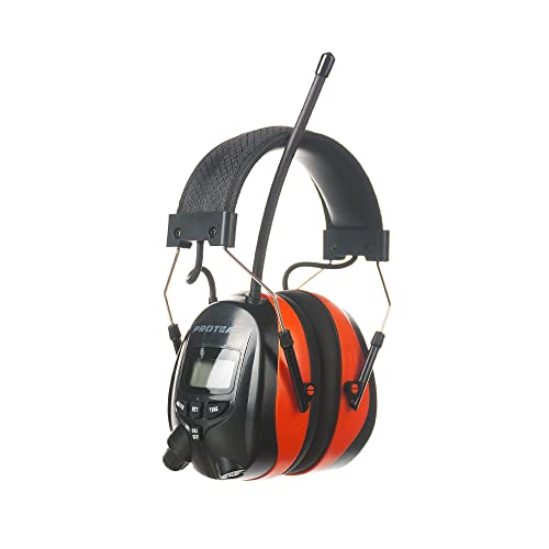 PROTEAR Gehörschutz mit Radio AM FM,MP3-kompatibel,für Industrie,BAU und Mähen Professionelle Lärmreduzierung,SNR 30dB(Orange) - Image 6
