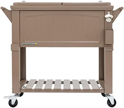 Permasteel PS-203F1-TP 80-Qt Antique Patio Cooler, Taupe