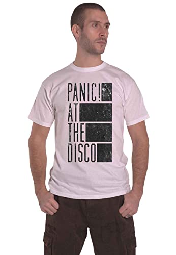 T-shirt Panic! At The Disco homme blanc col rond vêtements de musique rock