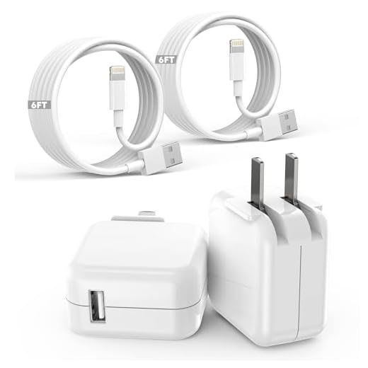 iPad iPhone Charger Fast Charging [ Apple Certified ] 2Set 6FT USB to Lightning Cable iPad Cord with 12W Foldable Block iPhone Charging Travel Wall Plug Compatible with iPad, iPad Pro, iPad Air,iPhone