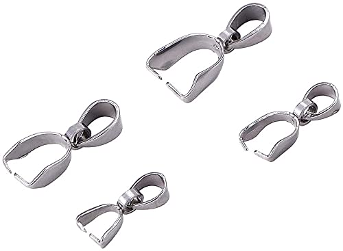 HQ-CLOUDHQ-CLOUD Pack of 10 Silver Pendant Clasps for Necklace Length 19 mm