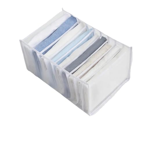 Pantaletas, calcetines, cajas de almacenamiento, armario, pantalones, ropa, ropa interior, cajones, jeans, separador de ropa, brasier, plegable (camiseta blanca-9 rejillas)