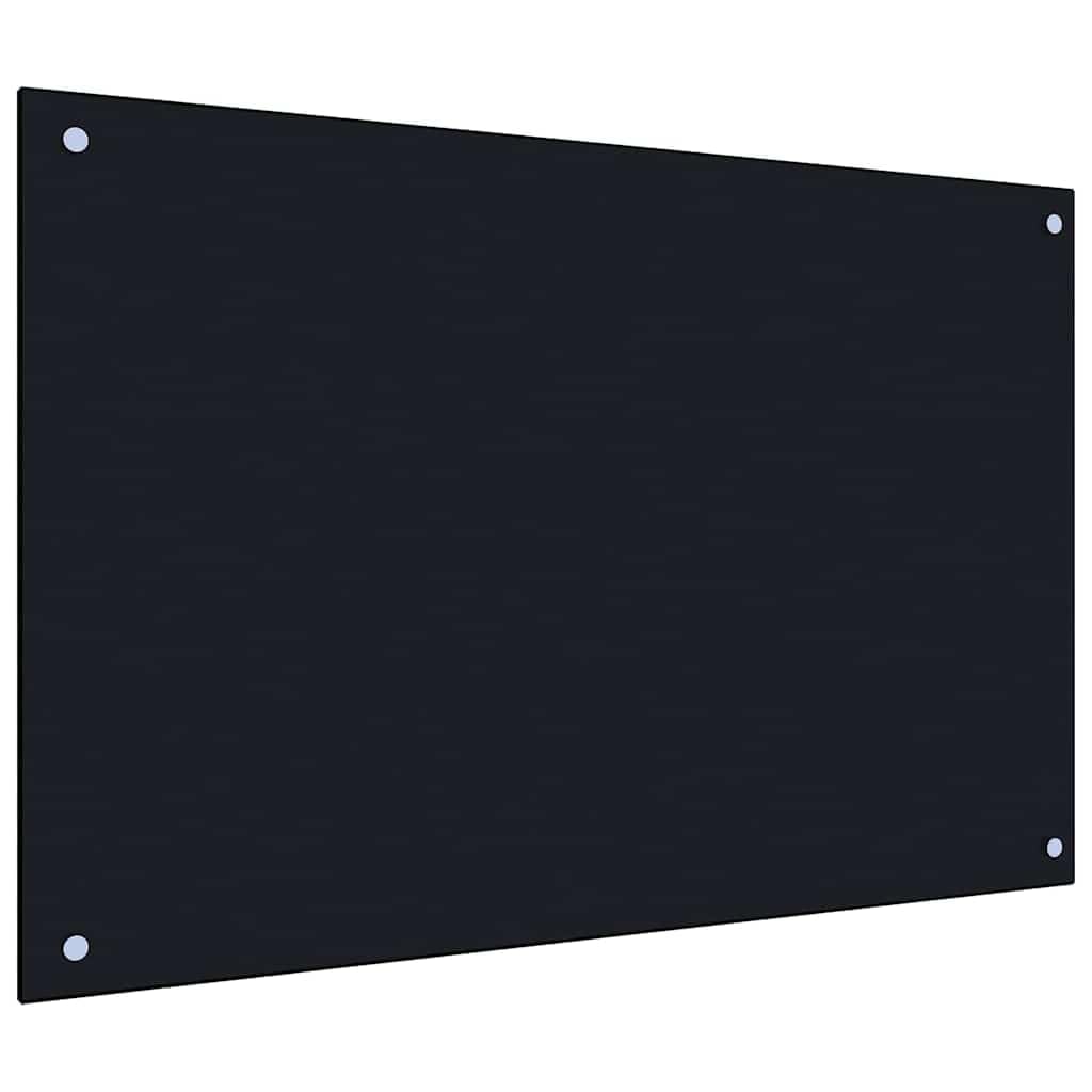 Generisch Küchenrückwand 2 pcs Schwarz 90 x 60 cm Gehärtetes Glas,Heim Garten,Küche Esszimmer,Küchenhelfer -utensilien-3415439