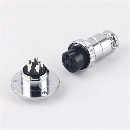 Conector GX20 de 7 pines circular macho hembra para panel de aviación con brida 3