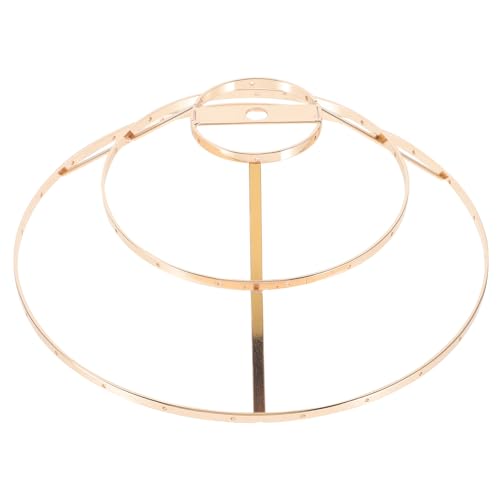 Support abat-jour doré 25cm triple niveau pour lampe - 5