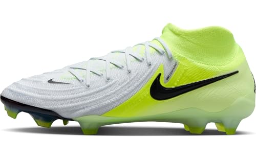Nike Men's Phantom Luna 2 Elite FG High-Top Football Boots, Metallic Silver Black Volt, 10.5