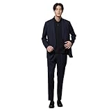 [ナノ・ユニバース] Damerino」 LANATEC (R) シャークスキン セットアップ 防シワ 形態安定 メンズ L 120 ネイビー 668-5218201