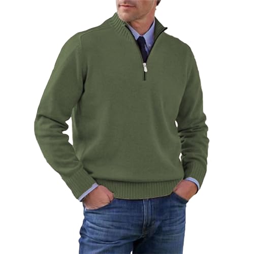 3PC 1/4 Zip Knitted Sweater for Men Male Casual Quarter-Zip Knit Sweaters Men's Soft Touch Quarter-Zip Sweater2