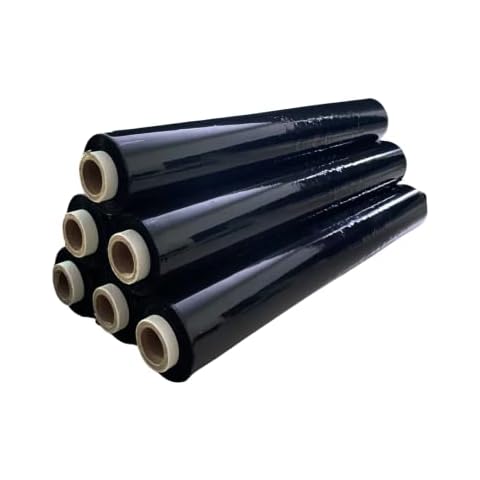 REQUISITE NEEDS Heavy Duty Shrink Wrap Roll Cling Film Packaging (Pack of 6, Black) Cover