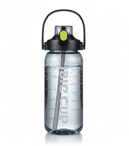 Image of 2 Liter Large Capacity Leakproof Water Bottle, l Capacity BPA-Free Sports Water Bottle for Gym Yoga -