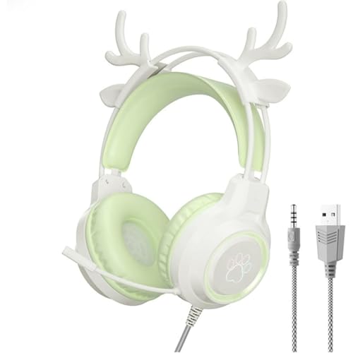 CHICMOR �L���w�b�h�z�� �w�b�h�t�H�� �Q�[�~���O ���� 3.5mm �L�� �}�C�N�t�� 40mm�X�s�[�J�[ ���^ ���̉��� �Չ� �y�� �܂肽����PS4Pro /PS5/PC/Switch Xbox One S/X �X�}�[�g�t�H�� �N���X�}�X �a