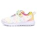 Juicy Couture Girls Kids Strap Sneaker Fashion Casual Shoes Stylish Breathable Tennis Walking Sneakers for Toddlers-Castle Park-White/Multi-Size 8