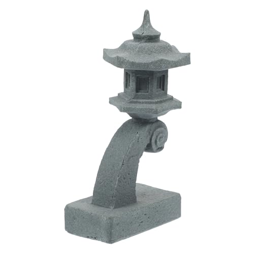 Milisten Estatua De Pagoda Arenisca Decoración De Jardín Ornamento De Bonsái Diseño De Farol De Piedra Japonés