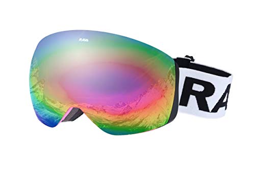 Gafas de esquí universales Ravs MAX Vision Mirror con doble cristal para casco