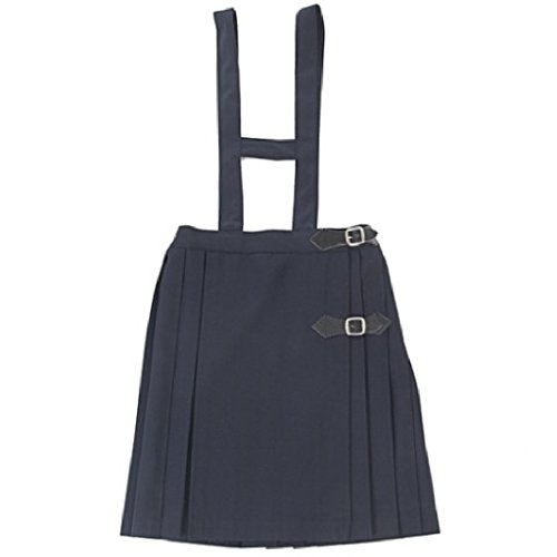EL PATIO DE MI COLE Falda Uniforme Escolar Gris con Tirantes 100% Poliéster (Talla 8) Fabricada en España