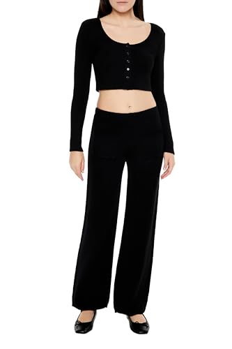Forever 21 Women's Sweater-Knit Wide-Leg Pants...