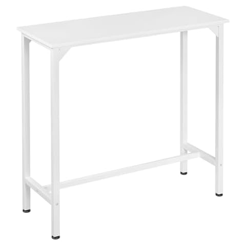 EUGAD Slim Bar Table with Footrest Cover