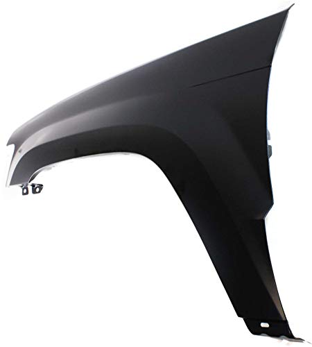 Evan-Fischer Front Fender Compatible with 2005-2010 Jeep Grand Cherokee Primed Steel Driver Side