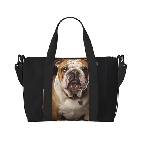 Sac de sport étanche avec bandoulière motif bulldog pour adulte