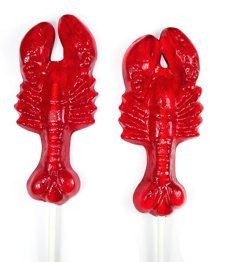 Melville Candy Classic Cherry Red Lobster Lollipop – Hand-poured Gourmet Hard Candy Treat