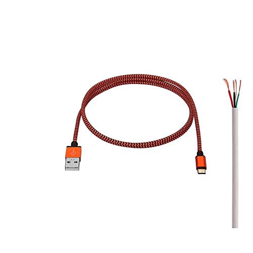 Haodou. Cable Micro USB 3 Pack Carga Rápida Aioneus Cargador Android 1M Cable Android Nylon Movil Cables CargadorCable de Datos de Serpiente (Naranja)