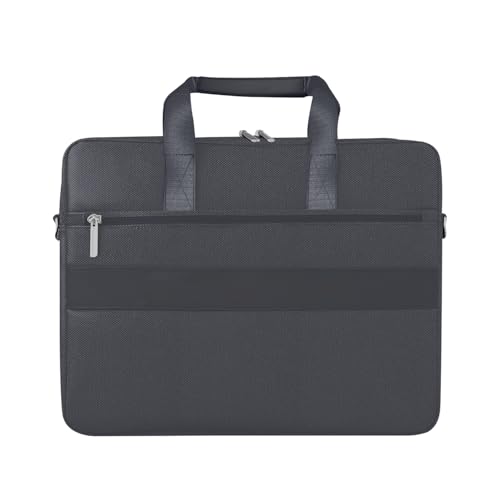 Image of GRIPP Hugo Laptop Sleeve Bag for Laptop /MacBook up to 14 Inch, Detachable Shoulder Strap, Carry Handle, Trolley Sleeve, Tablet Compartment, Multiple Organisers, Office and Travel Bag - Grey
